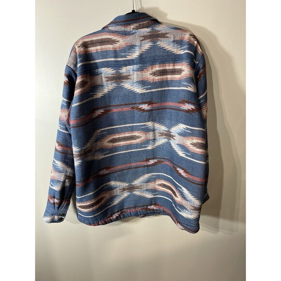 Ariat Ladies Chimayo Blue Aztec Print Shirt Jacket Women's Size XL - Picture 6 of 15